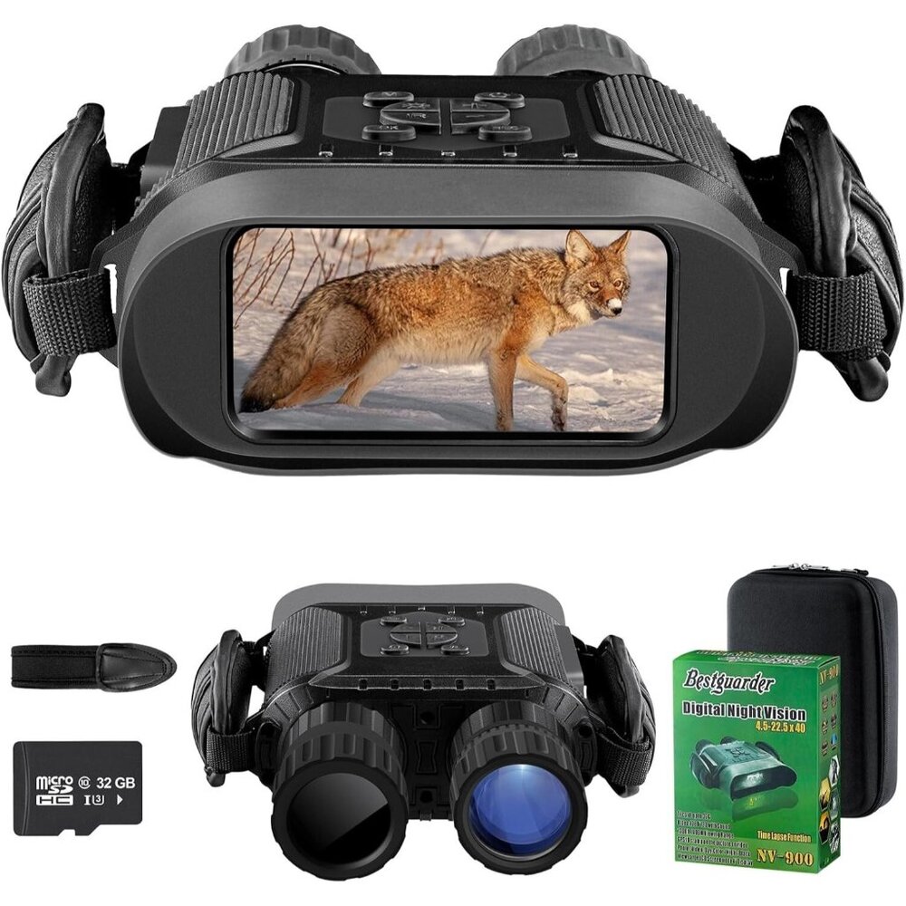 Bestguarder Digital Night Vision Binoculars for Adults, True IR Illuminator COMS